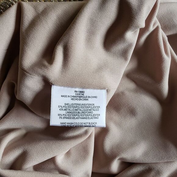 Dress The Population Savanah Metallic One Shoulder Maxi Dress Women's Size 2X - Picture 10 of 11